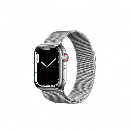 Apple Watch Series 7 45mm Edelstahl Milanaise Armband + Cellular